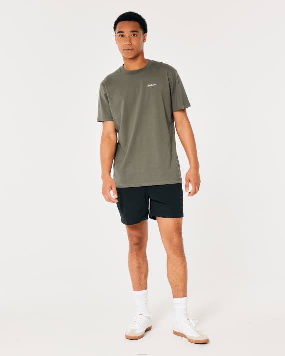 Hollister Mænd t-shirt med bomuldslogo 2H8Z882 toppe sort