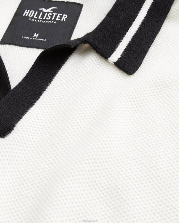 Hollister Mænd johnny krave sweater polo 2H8Z869 toppe off white